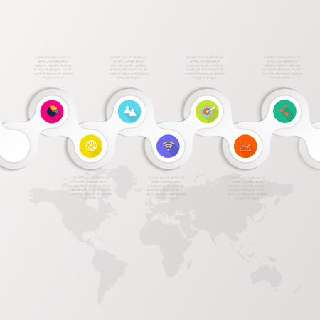 Abstract digital illustration Infographic. Vector illustration can be used for workflow layout, diagram, number options, web design.のイラスト素材