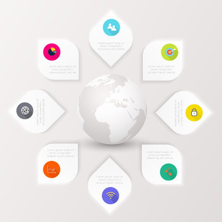 Abstract digital illustration Infographic. Vector illustration can be used for workflow layout, diagram, number options, web design.のイラスト素材