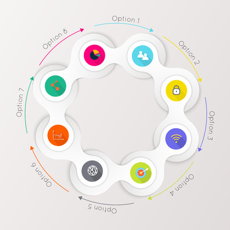 Abstract digital illustration Infographic. Vector illustration can be used for workflow layout, diagram, number options, web design.のイラスト素材