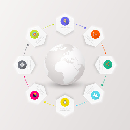 Abstract digital illustration Infographic. Vector illustration can be used for workflow layout, diagram, number options, web design.のイラスト素材