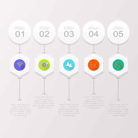 Abstract digital illustration Infographic. Vector illustration can be used for workflow layout, diagram, number options, web design.のイラスト素材