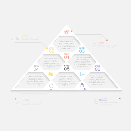 Vector colorful info graphics for your business presentations. Can be used for info graphics, graphic or website layout vector, numbered banners, diagram, horizontal cutout lines, web design.のイラスト素材
