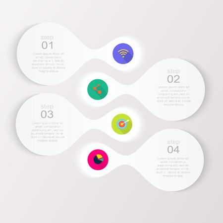 Abstract digital illustration Infographic. Vector illustration can be used for workflow layout, diagram, number options, web design.のイラスト素材
