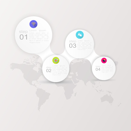 Abstract digital illustration Infographic. Vector illustration can be used for workflow layout, diagram, number options, web design.のイラスト素材