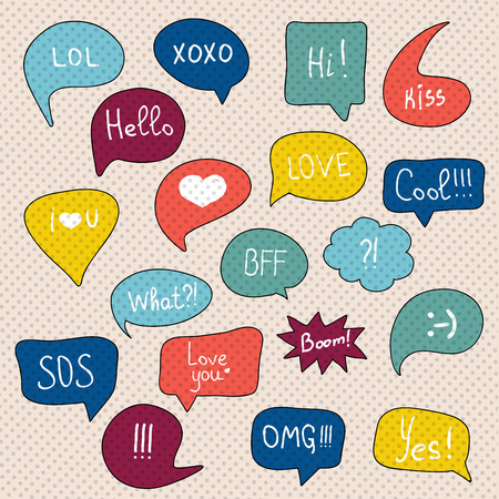 Comic speech bubbles set.のイラスト素材