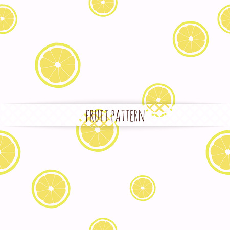 Hand drawn lemons. Seamless pattern.のイラスト素材