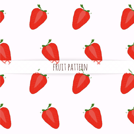 Hand drawn strawberries. Seamless pattern.のイラスト素材