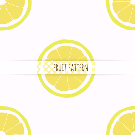 Hand drawn lemons. Seamless pattern.のイラスト素材