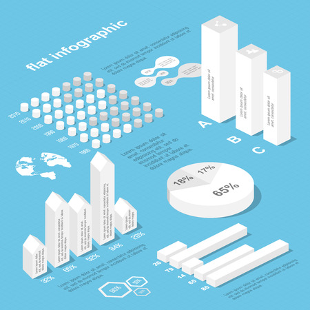 Flat 3d isometric infographic for your business presentations. Can be used for infographics, graphic or website layout vector, diagram,  web design. oncept vectorのイラスト素材