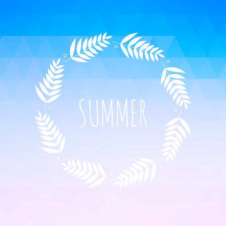 Summer background with text. Vector illustration.のイラスト素材
