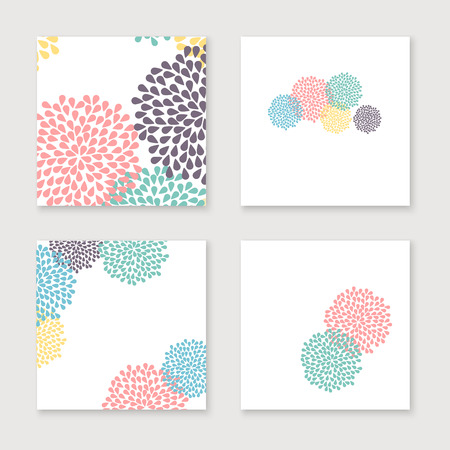 Cards collection for valentines day, birthday, save the date invitation.のイラスト素材