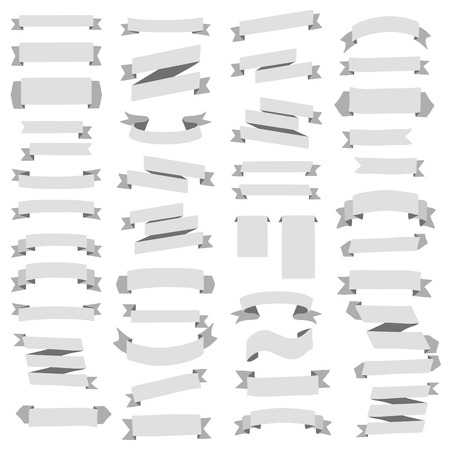 Set of design elements banners ribbons. Vector illustration.のイラスト素材