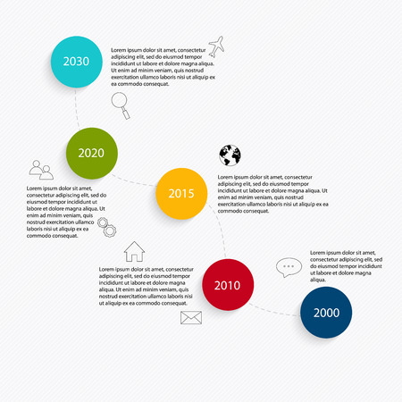 Business data market elements dot bar pie charts diagrams and graphs flat icons set. Can be used for info graphics, graphic or website layout vector, numbered banners, diagram. Vector illustration.のイラスト素材