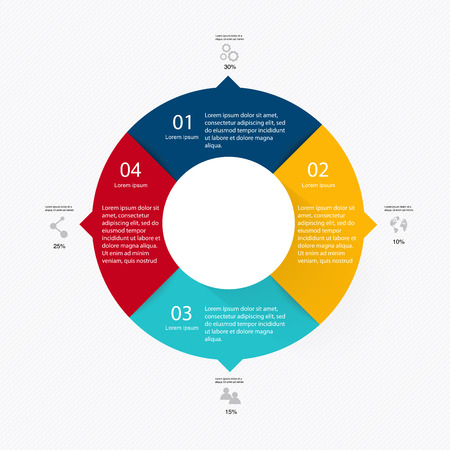Business data market elements dot bar pie charts diagrams and graphs flat icons set. Can be used for info graphics, graphic or website layout vector, numbered banners, diagram. Vector illustration.のイラスト素材