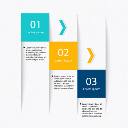 Vector colorful info graphics for your business presentations. Can be used for info graphics, graphic or website layout vector, numbered banners, diagram, horizontal cutout lines, web design.のイラスト素材