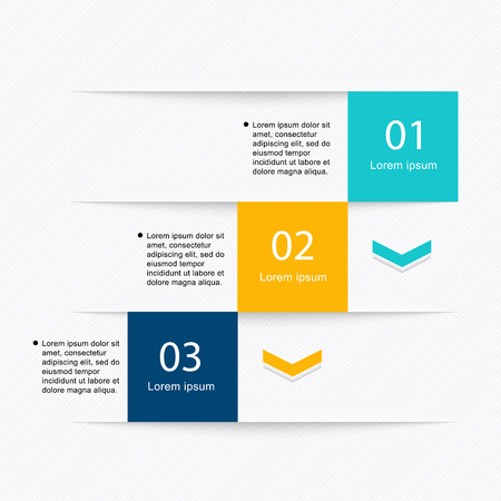 Infographic elements in modern flat business style. Can be used for info graphics, graphic or website layout vector, numbered banners, diagram, flyer, corporate report, marketing etc, web.のイラスト素材