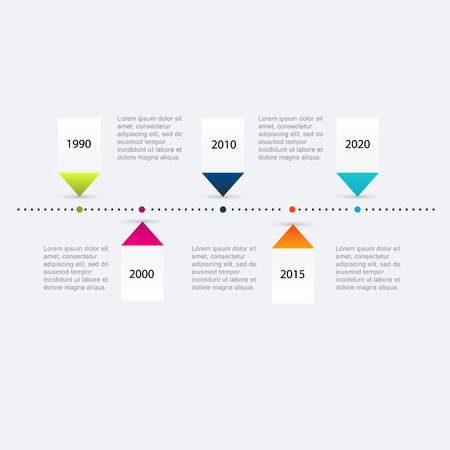 Vector colorful info graphics for your business presentations. Can be used for info graphics, graphic or website layout vector, numbered banners, diagram, horizontal cutout lines, web design.のイラスト素材