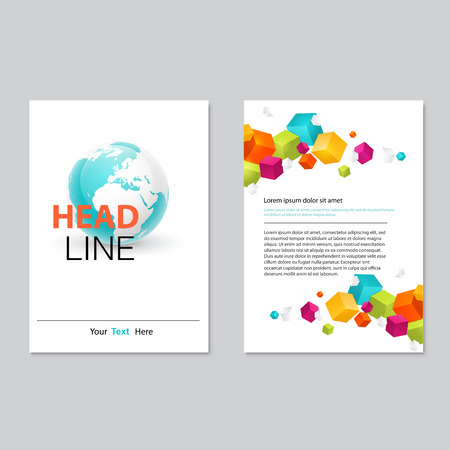 Vector brochure template design.  Abstract Backgrounds,Flat Infographic Concept.のイラスト素材