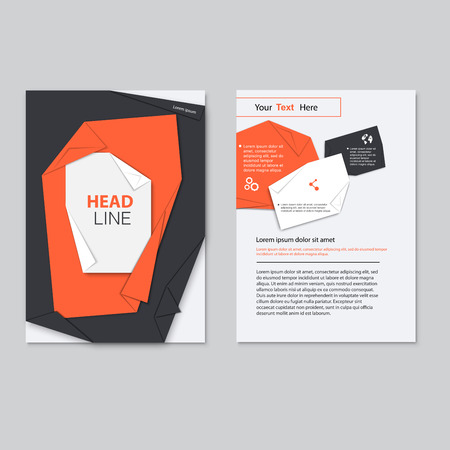Vector brochure template design.  Abstract Backgrounds,Flat Infographic Concept.のイラスト素材