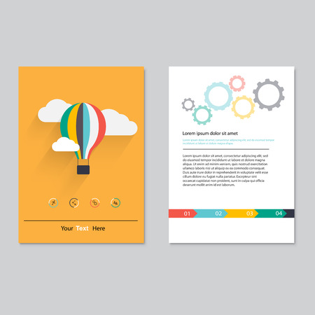 Vector brochure template design.  Abstract Backgrounds,Flat Infographic Concept.のイラスト素材
