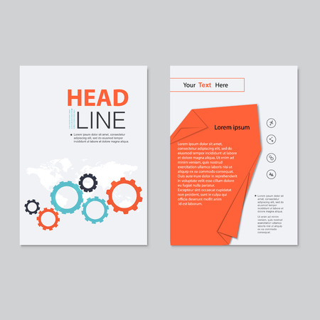Vector brochure template design.  Abstract Backgrounds,Flat Infographic Concept.のイラスト素材