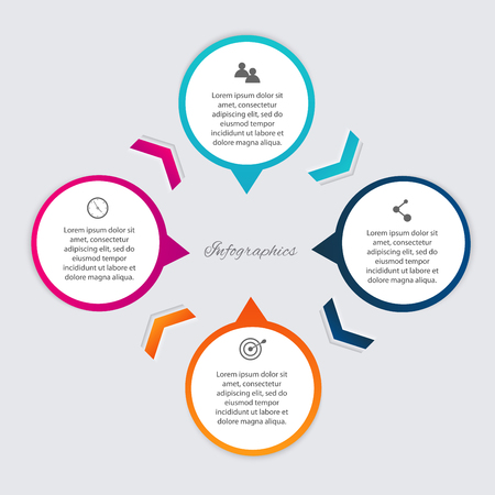 Infographic Templates for Business. Can be used for website layout vector, numbered banners, diagram.のイラスト素材