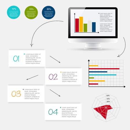 Abstract digital illustration Infographic. Vector illustration can be used for workflow layout, diagram, number options, web design.のイラスト素材