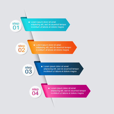 Vector colorful info graphics for your business presentations. のイラスト素材