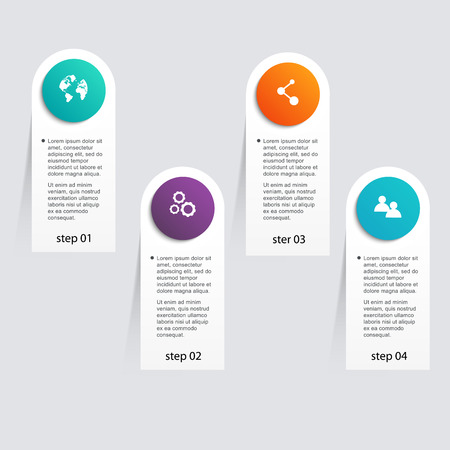 Vector colorful info graphics for your business presentations. のイラスト素材