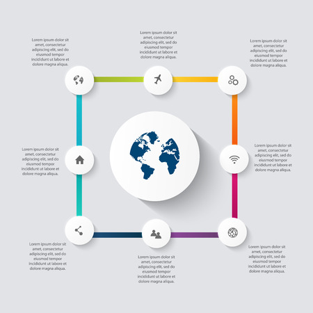 Vector colorful info graphics for your business presentations.のイラスト素材