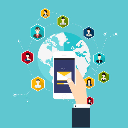 Social Network Vector Concept.のイラスト素材