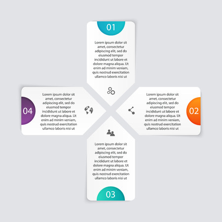 Vector colorful info graphics for your business presentations. のイラスト素材