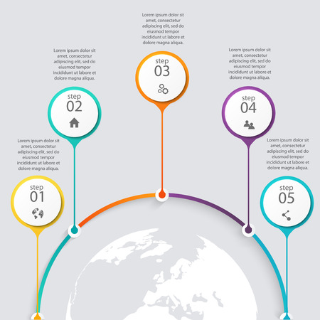 Vector colorful info graphics for your business presentations. のイラスト素材
