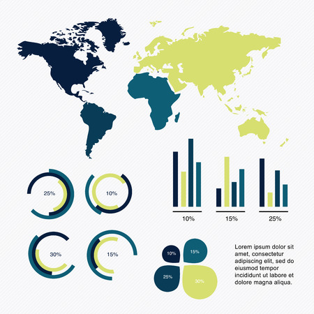 Set of infographics elements in modern flat business style.のイラスト素材
