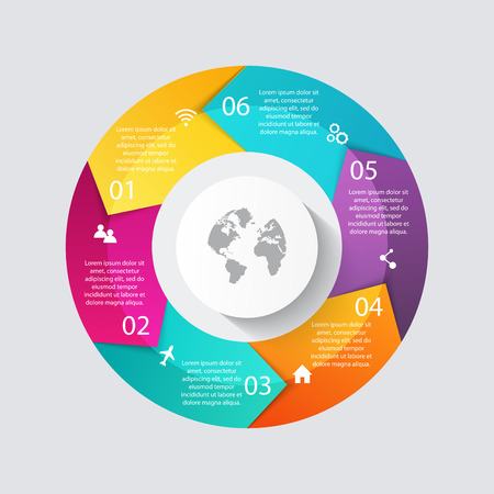 Vector colorful info graphics for your business presentations. のイラスト素材