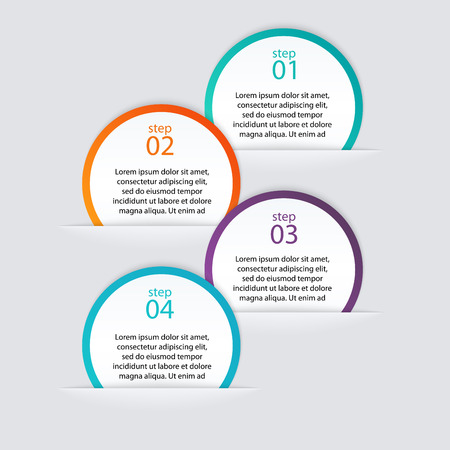 Vector colorful info graphics for your business presentations. のイラスト素材