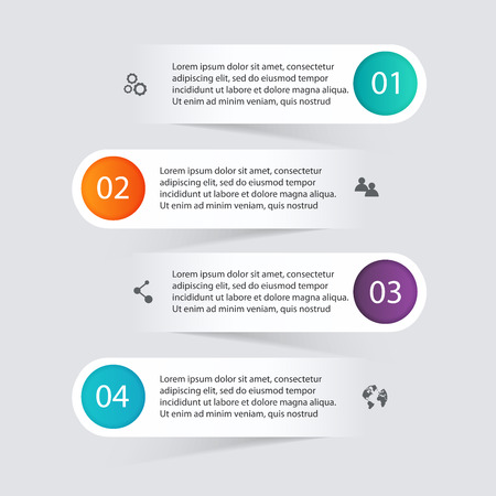 Vector colorful info graphics for your business presentations. のイラスト素材