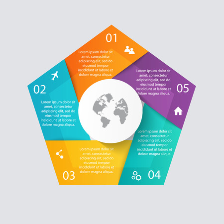 Vector colorful info graphics for your business presentations. のイラスト素材