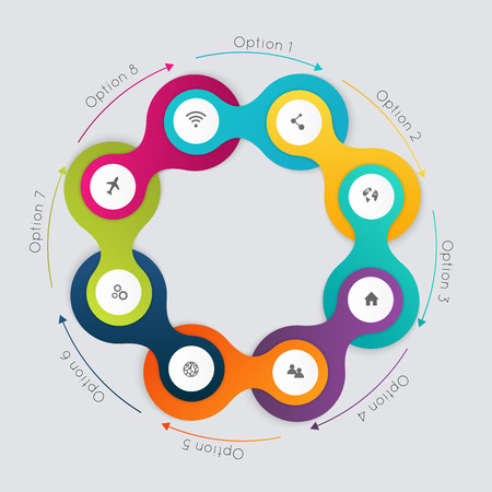 Vector colorful info graphics for your business presentations.のイラスト素材
