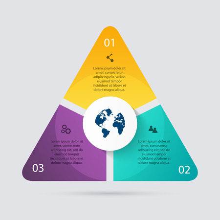 Vector colorful info graphics for your business presentations. のイラスト素材