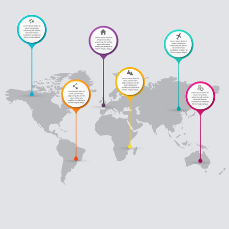 Vector colorful info graphics for your business presentations. のイラスト素材