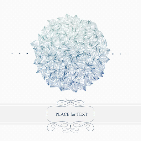 Abstract wavy hand-drawn object. Circle background. Template for design and decoration.のイラスト素材