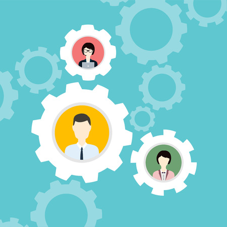 Modern Business Concept, The idea of teamwork and success.  Flat design style modern vector illustration concept.のイラスト素材