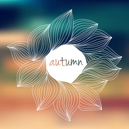 Abstract wavy hand-drawn object. Circle background. Template for design and decoration.のイラスト素材