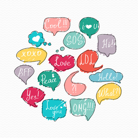 Speech bubbles setのイラスト素材