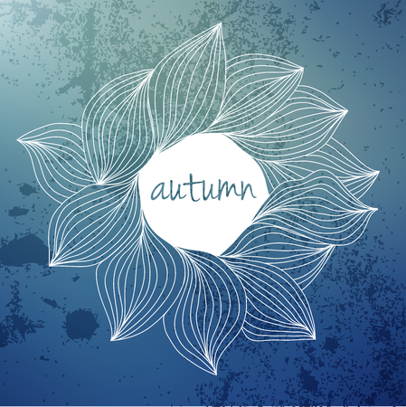 Abstract wavy hand-drawn object. Circle background. Template for design and decoration.のイラスト素材