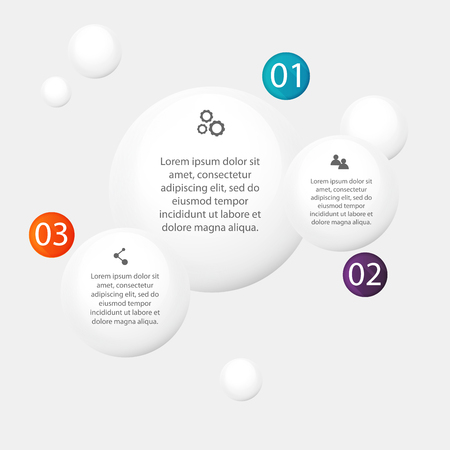 Vector colorful info graphics for your business presentations. Can be used for info graphics, graphic or website layout vector, numbered banners, diagram, horizontal cutout lines, web design.のイラスト素材