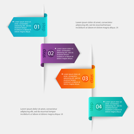 Abstract 3D digital illustration Infographic. Vector illustration can be used for workflow layout, diagram, number options, web design.のイラスト素材
