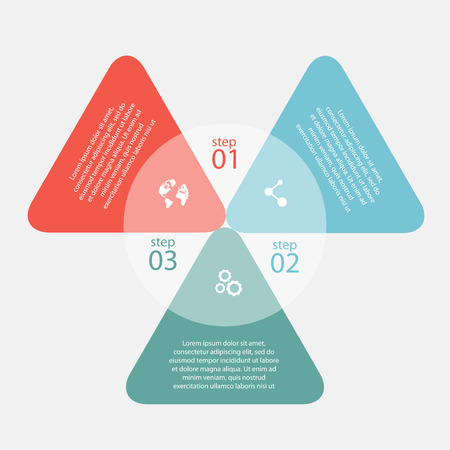 Vector colorful info graphics for your business presentations. Can be used for info graphics, graphic or website layout vector, numbered banners, diagram, horizontal cutout lines, web design.のイラスト素材