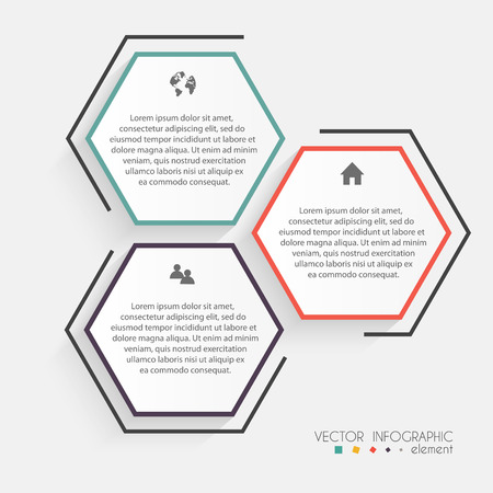Vector colorful info graphics for your business presentations. Can be used for info graphics, graphic or website layout vector, numbered banners, diagram, horizontal cutout lines, web design.のイラスト素材